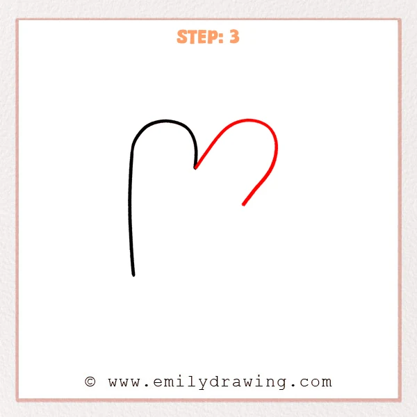 how to draw a bubble letter k - Step 3